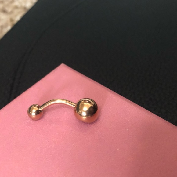 ⭐️3/$15 New! Gold navel belly ring 14 gauge - Picture 5 of 11